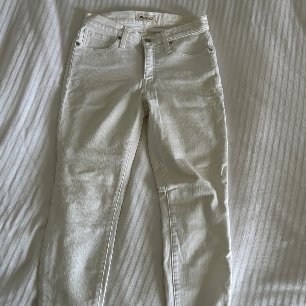Madewell White Skinny Jeans